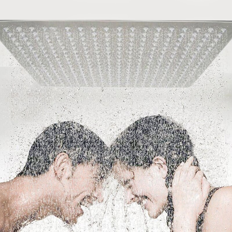 Fontana 16" Nickel Brushed Rainfall Shower Head Ultrathin Square Shower Head